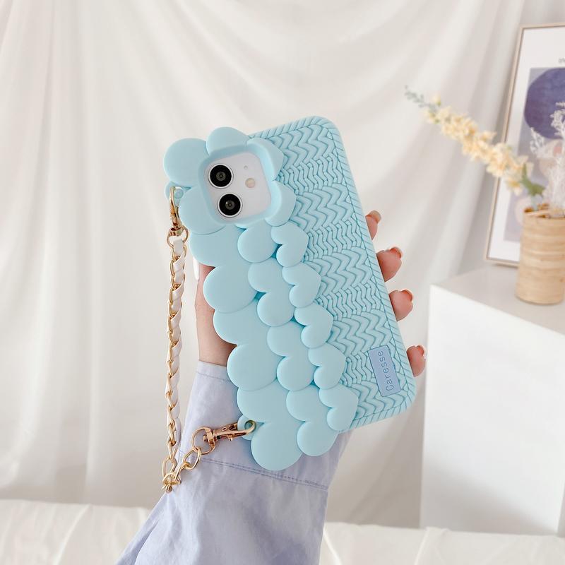 Case IPhone 11 7plus 8plus 12Pro Max X Xs Max XR 12 12pro 6 6s 6plus 6Splus FashionLove Heart Woven Handbag Phone Case Soft Silicone Phone Case