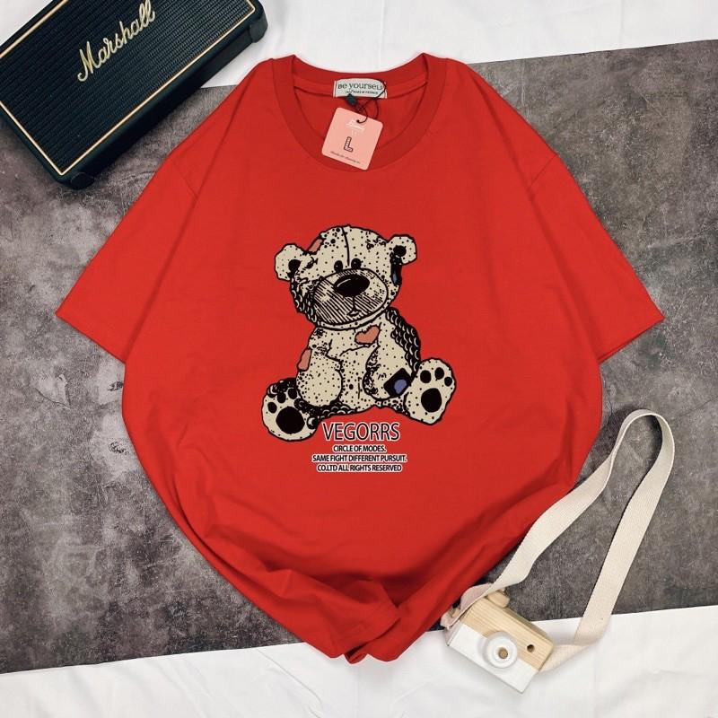 Áo Thun Tay Ngắn UNISEX GẤU BEAR - Hình chụp thật