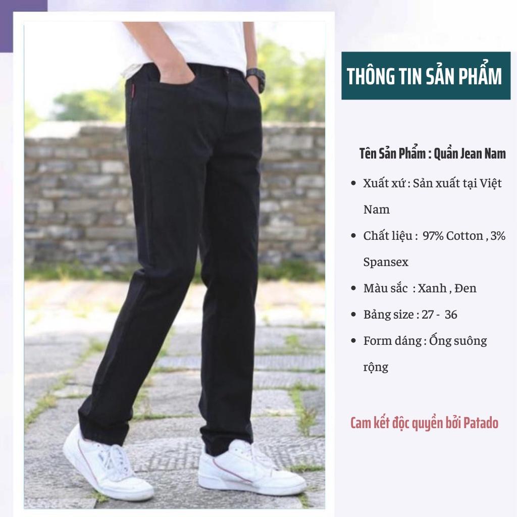 Quần jean bò nam dáng baggy ống suông rộng phong cách bụi style hàn quốc