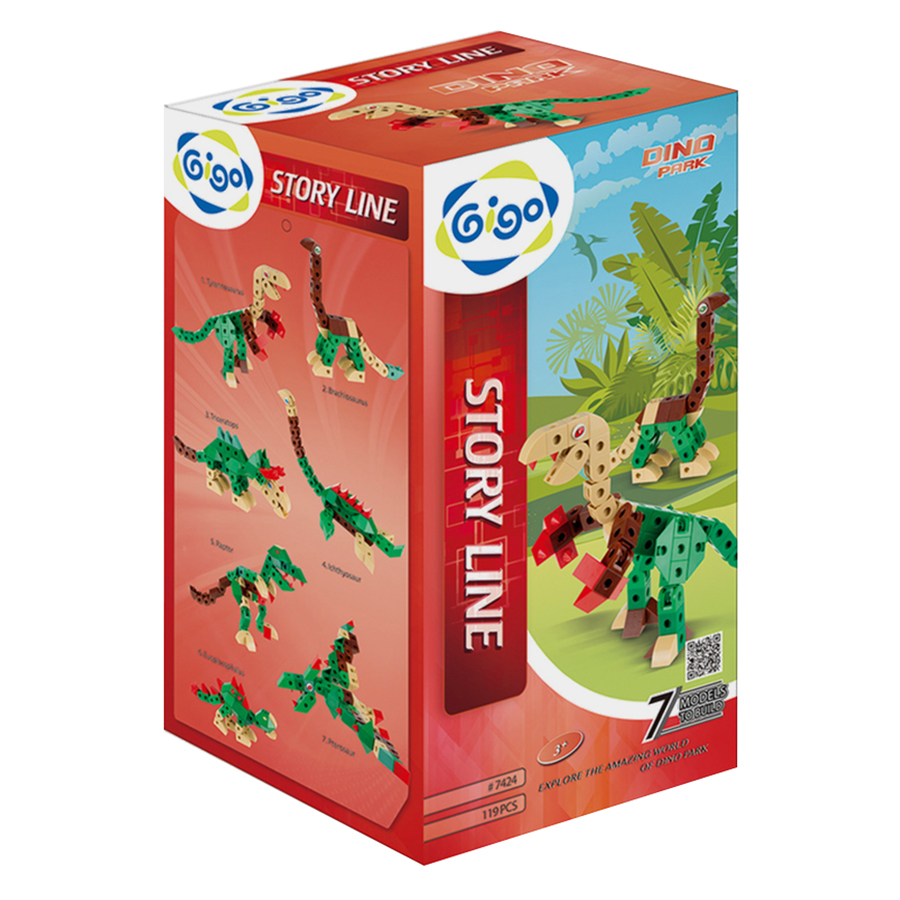 Đồ Chơi Lắp Ráp Gigo Toys – Mô Hình Công Viên Khủng Long Dino Park 7424 (120 Mảnh Ghép)