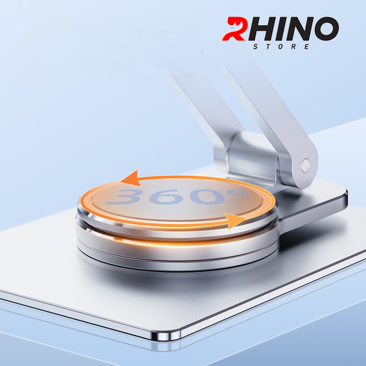 Kệ đỡ điện thoại, ipad 360° Rhino KP303, giá đỡ nhôm cao cấp để bàn tiện lợi có thể gấp gọn - Hàng chính hãng