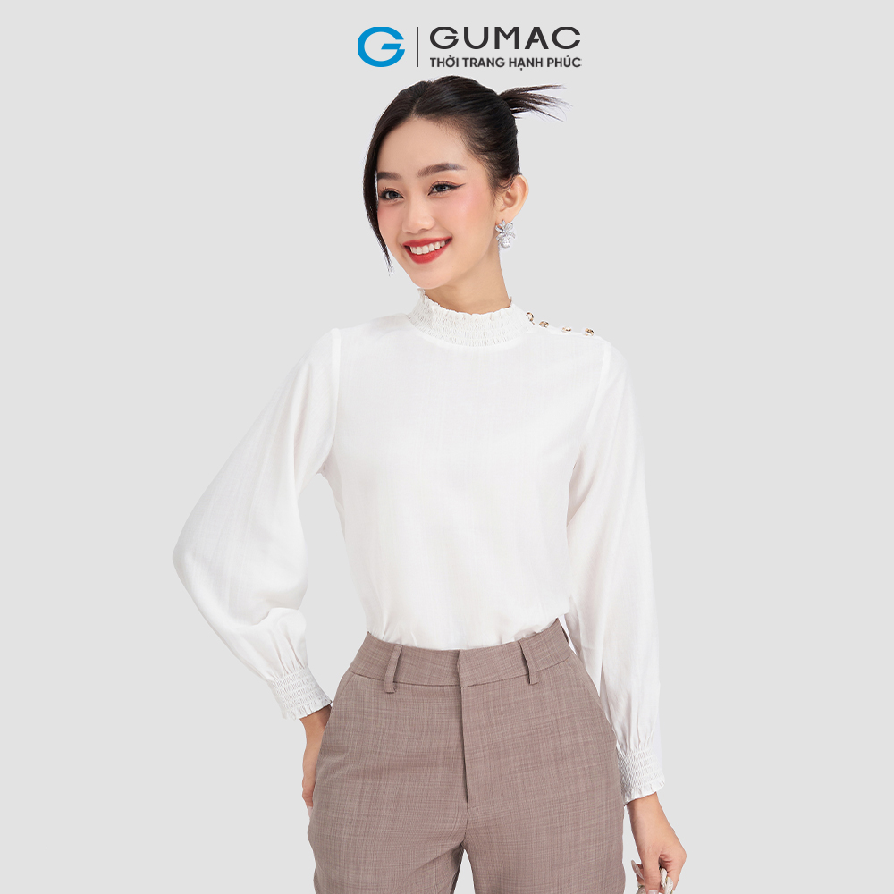 Áo kiểu cổ chạy thun thời trang GUMAC AD03012