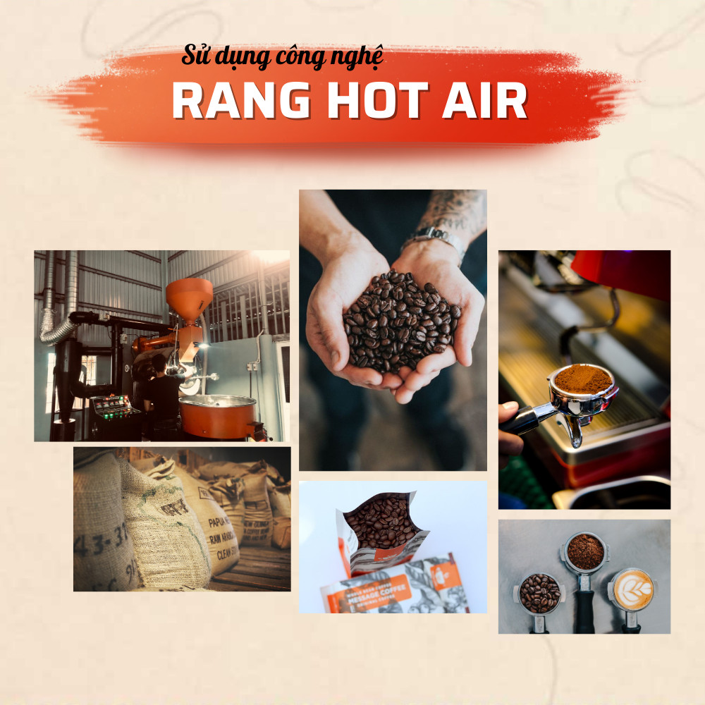 Cà phê Robusta Honey nguyên chất rang mộc cafe pha phin - pha máy vị đắng đầm, hậu ngọt và hương thơm nồng từ Message Coffee