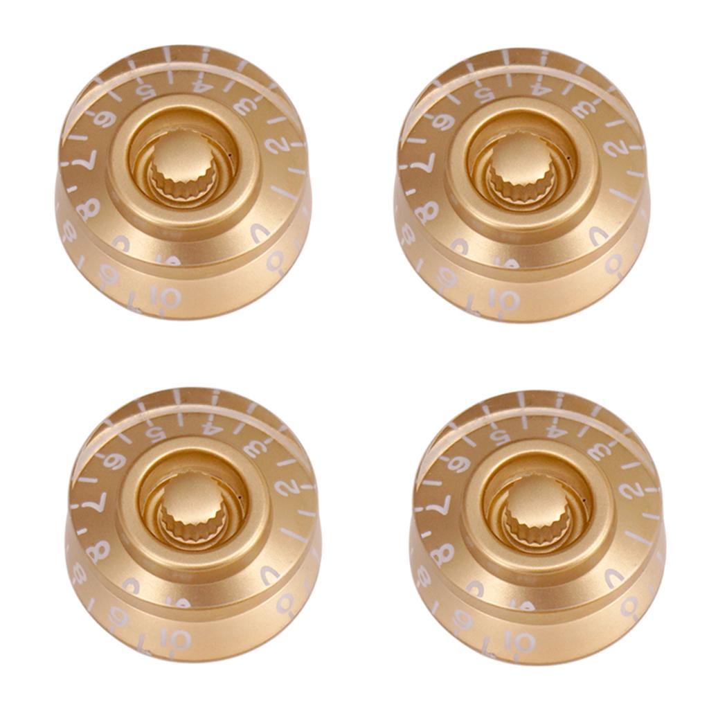 4x 500K POTS Guitar Volume Tone Potentiometer and Knobs Gold Control Switch