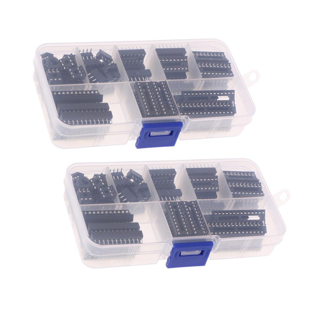 2 Bộ Đôi Hàng Nhúng IC Ổ Cắm Cổng Kết Nối Bộ Chuyển Đổi Assortment Bộ Mỏ Hàn Loại