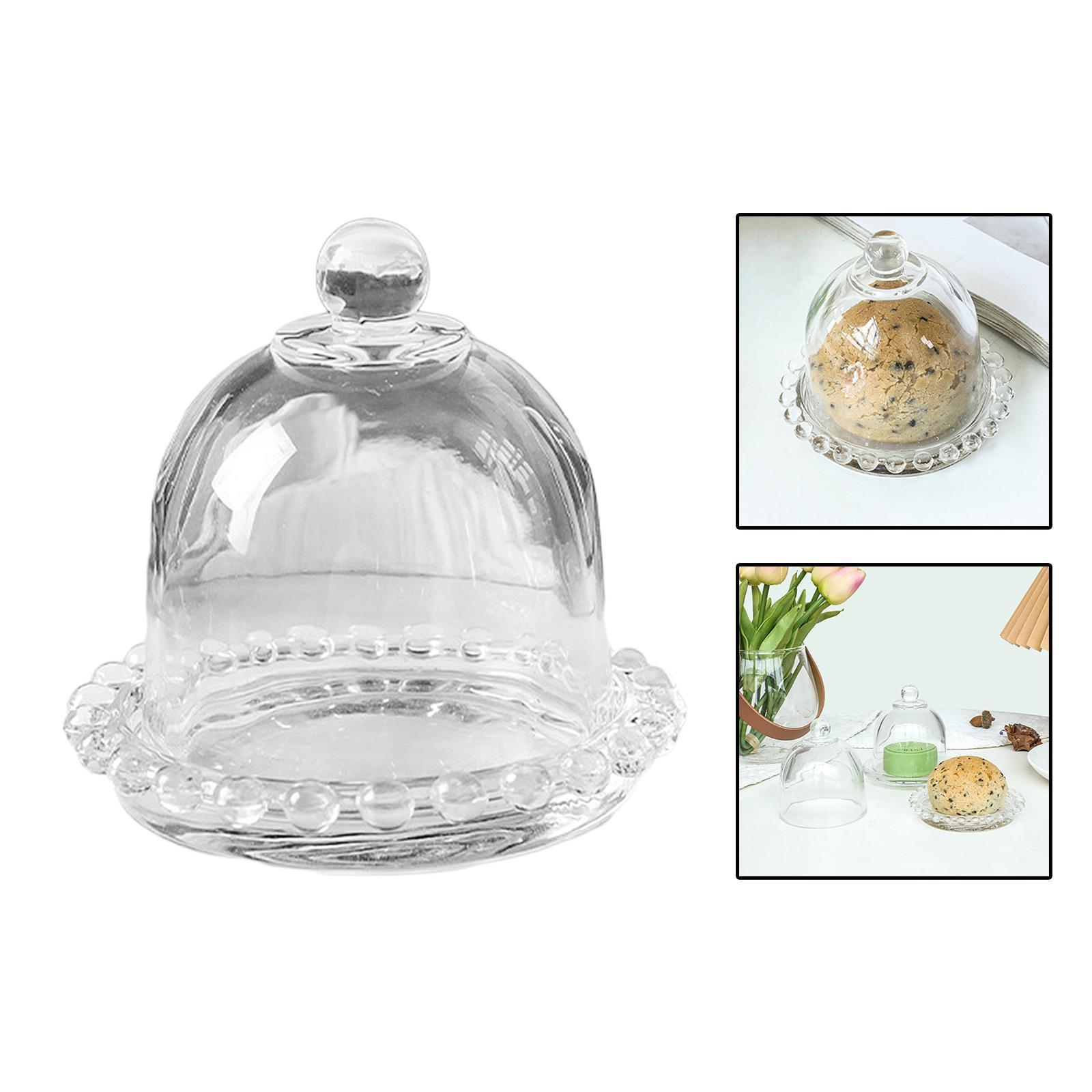 Cake Tray Glass Cover Serving Tray with Glass Cover Cookie Platter Clear Serving Platter Dessert for Party Wedding Decoration