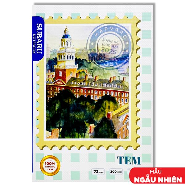 Tập Subaru Tem - 4 Ly Ngang - 200 Trang 72gsm - Vĩnh Thịnh B014-V1 (Mẫu Bìa Giao Ngẫu Nhiên)
