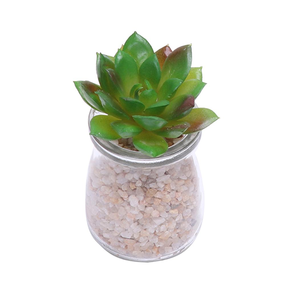Artificial Succulent Plant Mini Potted Plants Office Home Hotel Decor