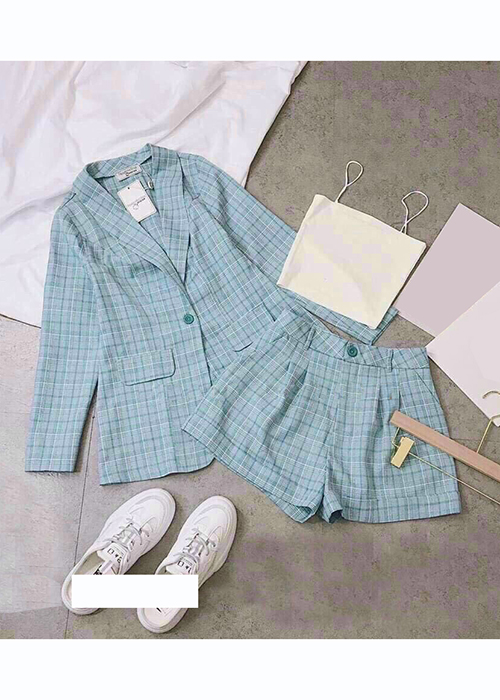 Set Bộ Blazer Kèm Áo Thun Lót Trong Thời Trang