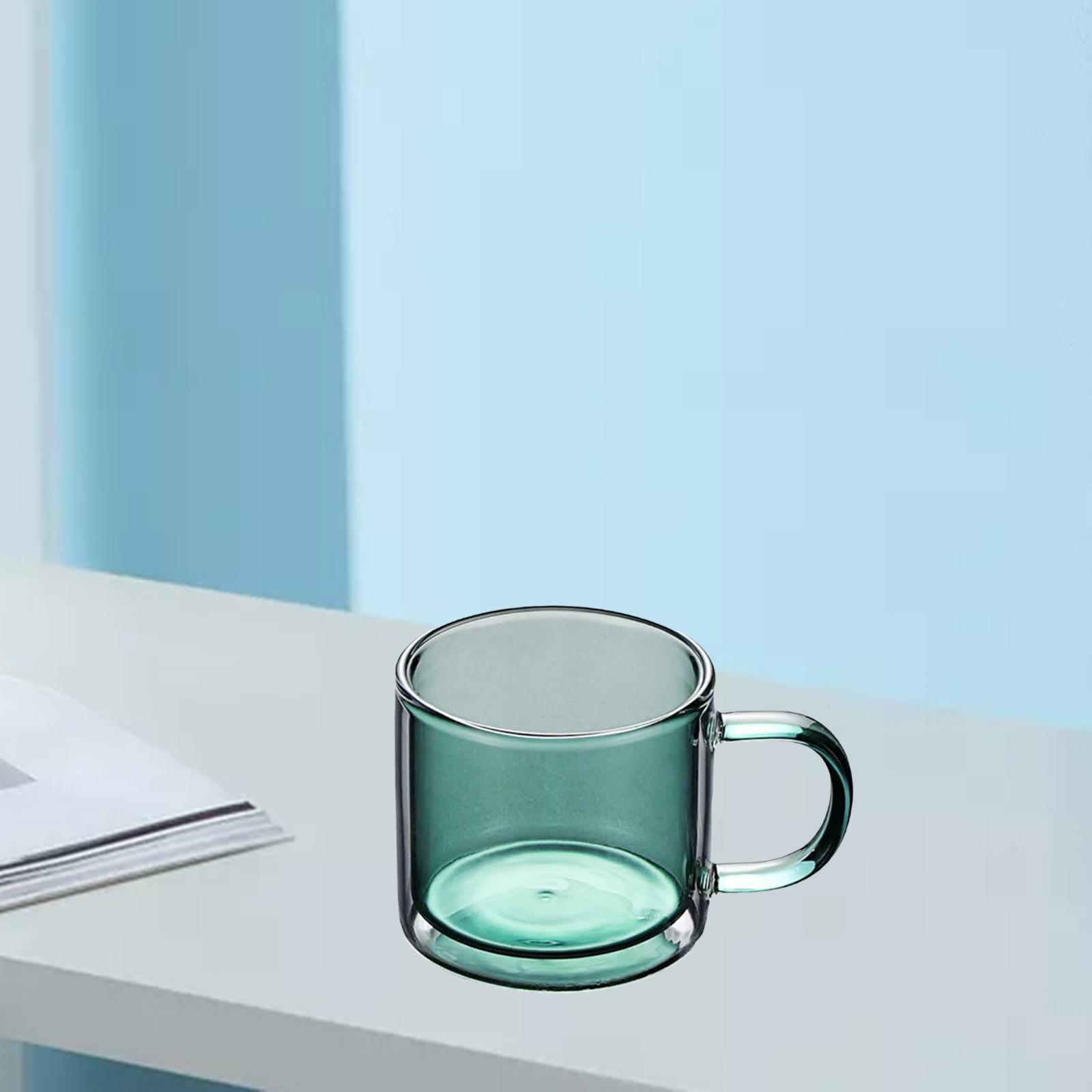 250 ml Glass Cup Champagne Drinking Cup Round Mouth Double-Layer for Cafe