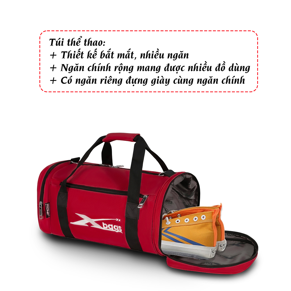 Túi trống thể thao XBAGS XB 6002 nhiều ngăn chống nước tốt túi tập gym (Có ngăn đựng giày)