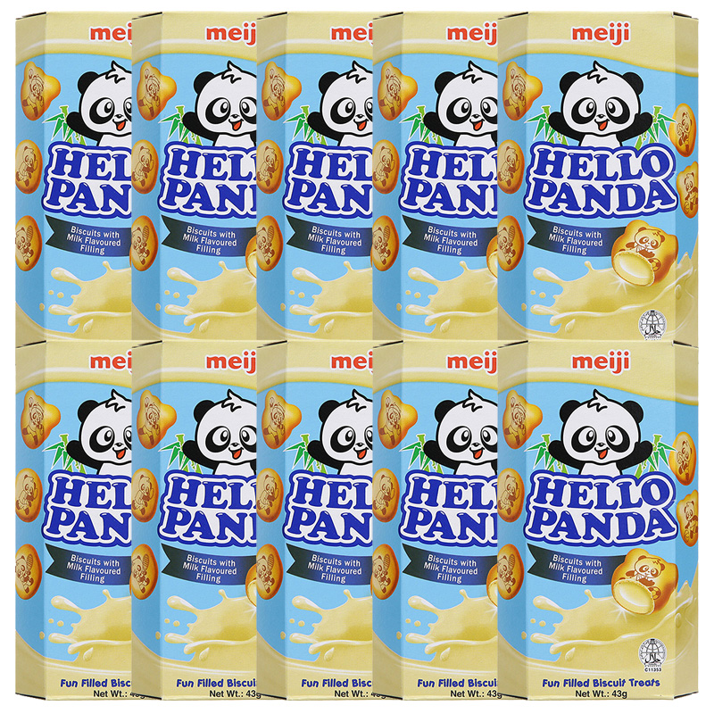 Lốc 10 Bánh Hello Meiji Panda milk 43gr