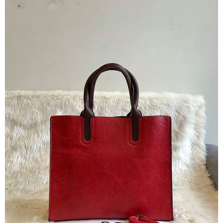 Túi xách tay, đeo chéo nữ thời trang kiểu dáng from túi đứng DA BÒ cao cấp KT: 32x28x12cm