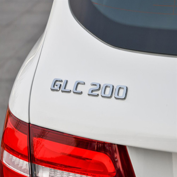 Decal tem chữ GLC200 dán đuôi xe ô tô Nhựa ABS