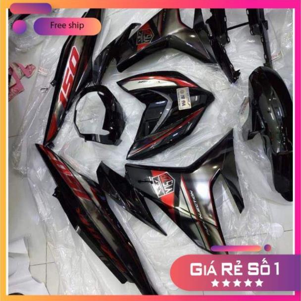 Tem rời ex 150 Y15zr đỏ đen chất liệu Crom cao cấp ko bay màu bảo hành màu sắc vĩnh viễn