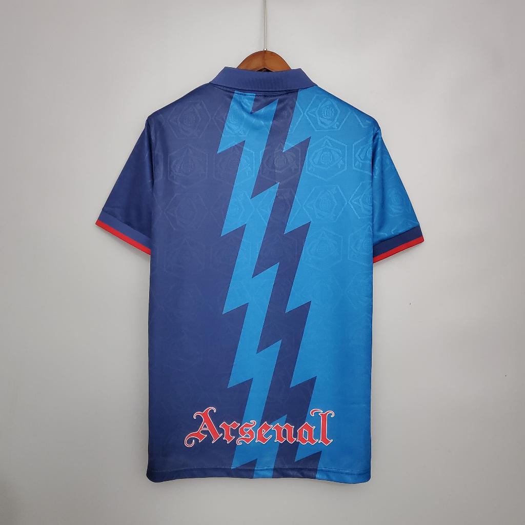 Áo Bóng Đá Retro Arsenal 1995 - Sân Khách bản cao cấp vải Cotton Polyester