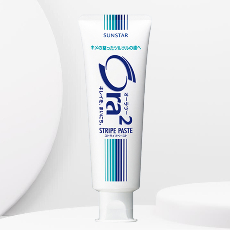 Kem đánh răng Ora2 Stripe Paste Nhật Bản 140g, Thơm miệng, ngừa sâu răng