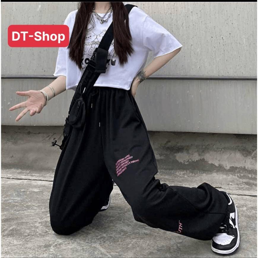 Quần ống rộng suông nữ lưng cao YOUTH - Unisex Nam Nữ mặc đẹp - DT-Shop