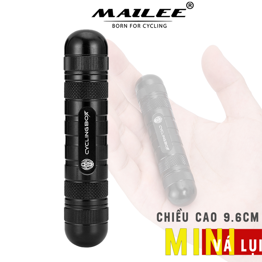 Vá Lụi Mini Xe đạp cho lốp xe không săm bỏ túi CB-9904 chất liệu nhôm nguyên khối, chắc chắn, chiều dài chỉ 9.6cm (tặng kèm thêm 5 sợi vá)  - Mai Lee