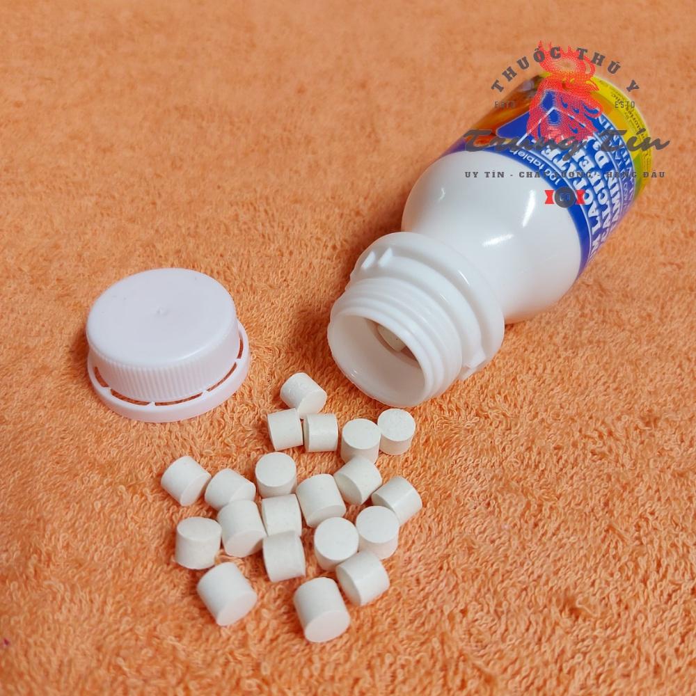 Calcium Lactate + Cholecalciferol (Vitamin D3) - cung cấp canxi cho gà đá cao cấp Philippines - lọ 100 viên