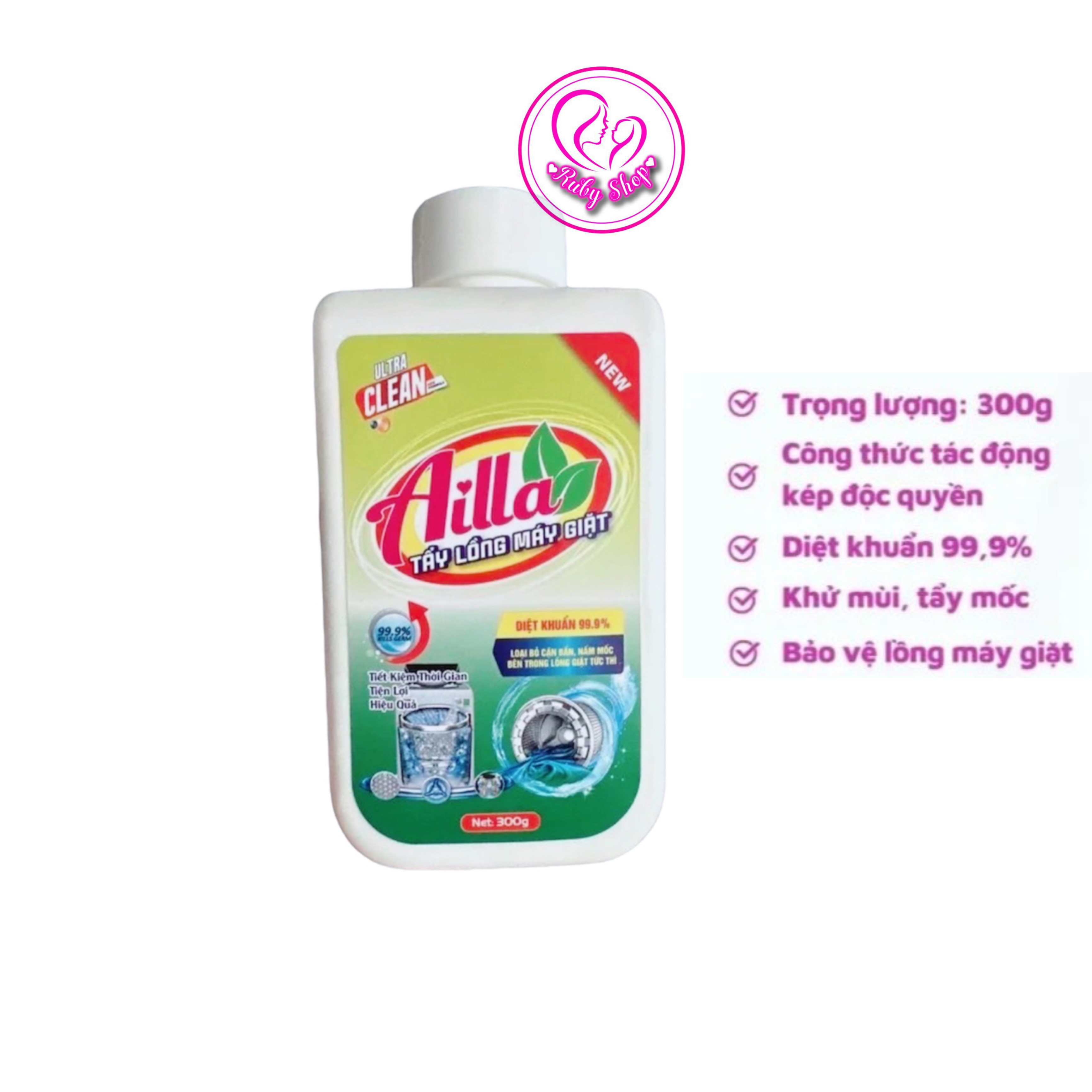 Bột tẩy lồng máy giặt cao cấp Ailla 300g