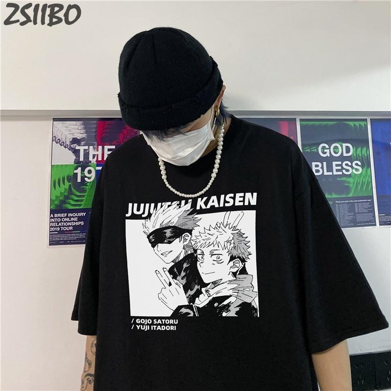 Áo Thun Harajuku tshirt Jujutsu Kaisen Anime Thời Trang Unisex nam nữ độc đẹp giá rẻ