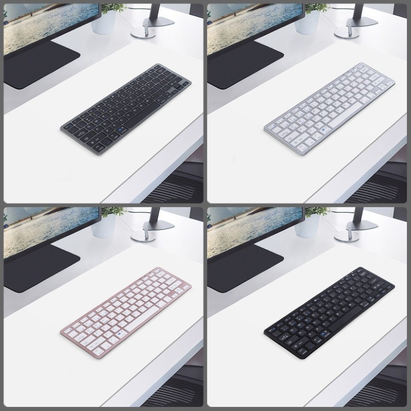 Bộ Bàn phím chuột không dây mini W616C - pin sạc TypeC- đa kết nối bluetooth 5.0 + 3.0 + Usb wireless 2.4G hàng nhập khẩu