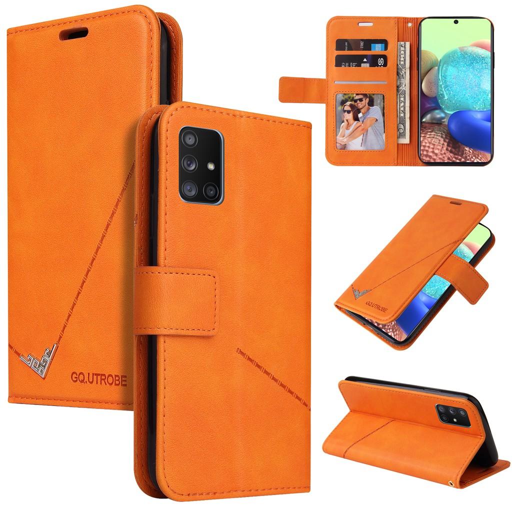 Ốp điện thoại da PC PU cứng dạng ví nắp lật cho Samsung Galaxy Note10 Lite A21S A71 A51 A41 A31 A21 A11