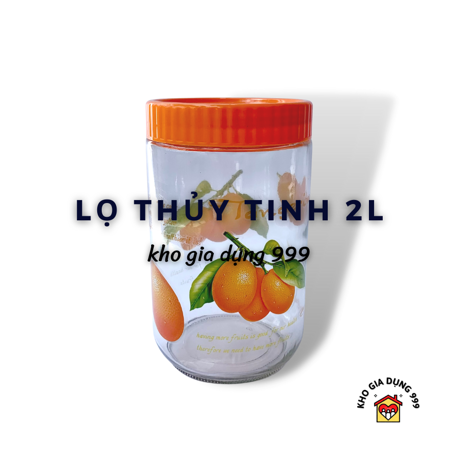 LỌ - HŨ THỦY TINH ĐỰNG GIA VỊ LOẠI LỚN 2000ML - MS: 9120