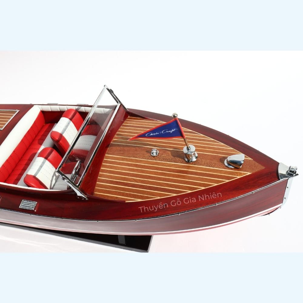 Mô Hình Thuyền Gỗ Phong Thủy Dạng Thuyền Đua Tốc Độ CHRIS CRAFT RUNABOUT Chính Hãng Hàng Xuất Khẩu Chất Lượng Cao