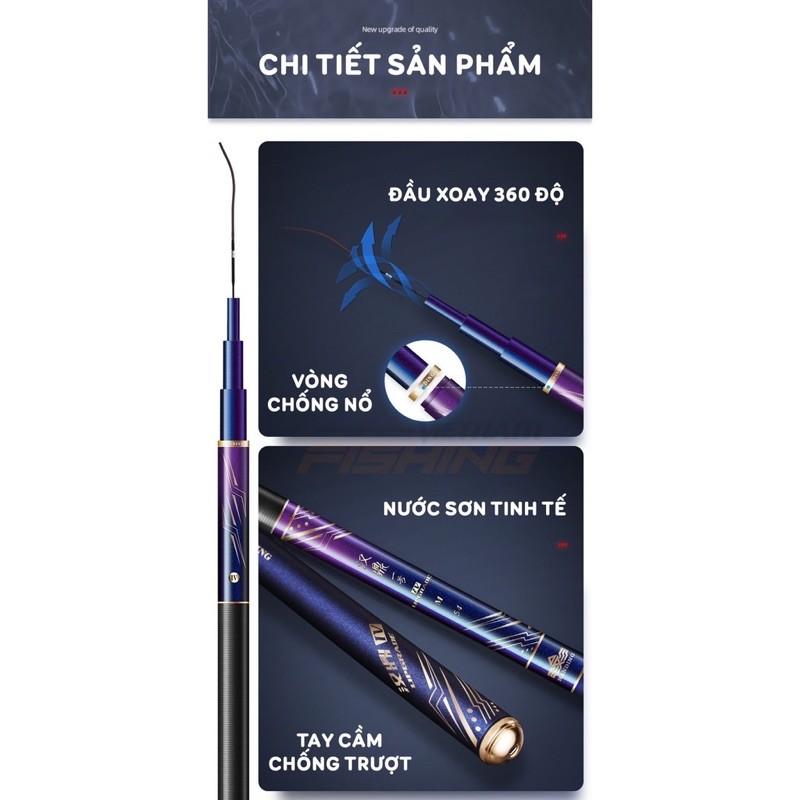 Cần câu tay handing siêu nhẹ tải cá 10kg