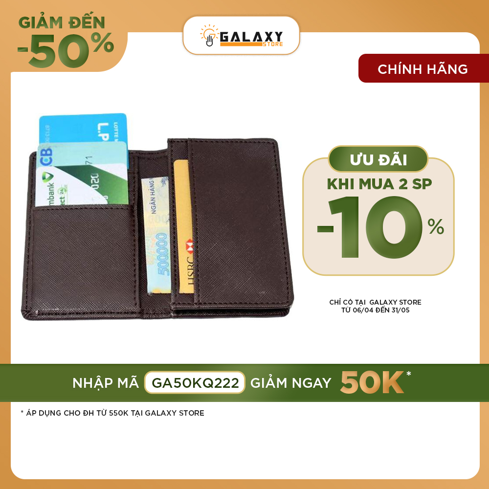 Ví Bóp Nam Nhỏ Gọn Nhiều Ngăn Để Thẻ CMND Galaxy Store GVMB02