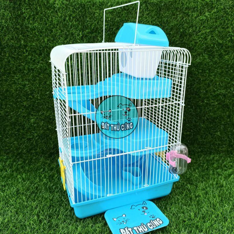 Lồng Hamster ba tầng Size Lớn đầy đủ phụ kiện kèm theo.