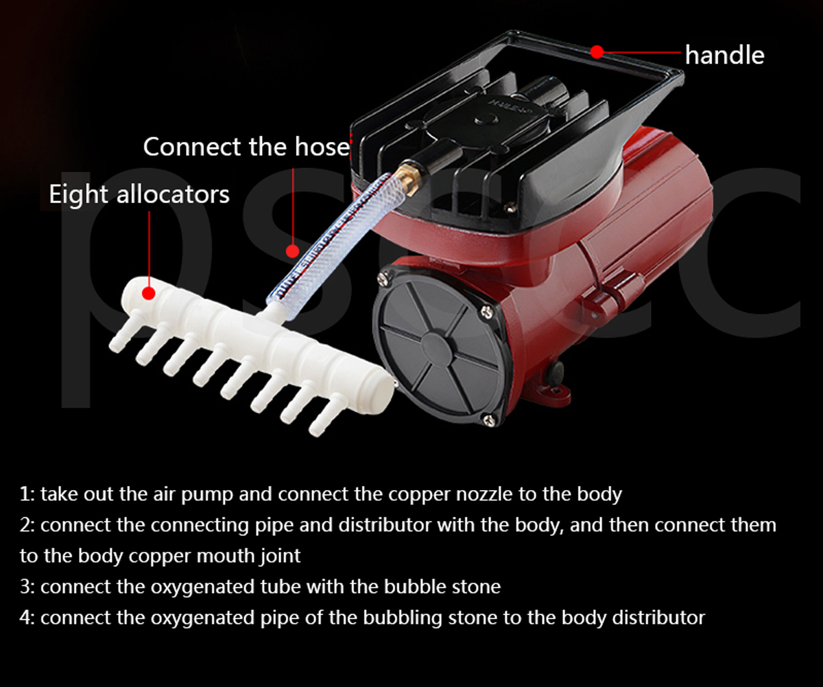 Máy sủi thổi khí oxy 25W HAILEA ACO 003 chạy bình ắc quy 12V :vận chuyển hải sản, bán hải sản ở chợ, khi nhà mất điện, bơm đệm khí, sục hồ tắm...BH uy tín