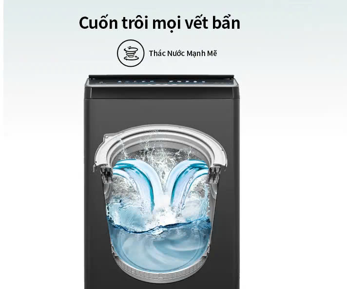 Máy Giặt Hisense 13kg WTJH1313UB Giặt thông minh AI tiết kiệm điện và nước, bảo hành 2 năm - HÀNG CHÍNH HÃNG