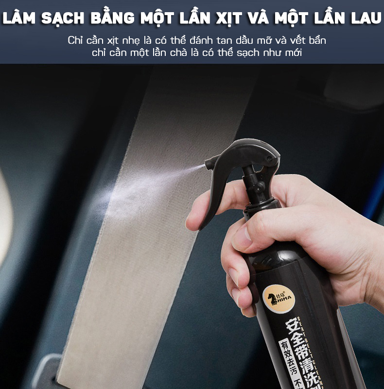 Dung Dịch Tẩy Sạch Vết Bẩn Trên Dây Đai An Toàn Nội Thất Ô Tô Cao Cấp 300ml - Hàng Nhập Khẩu