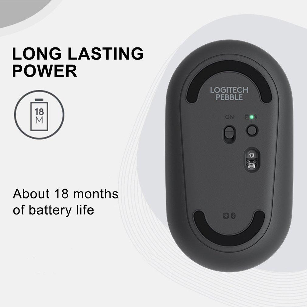 Độ Chính Xác Cao Chuột Không Dây Dual Mẫu Tắt Tiếng Kiểu Dáng Thời Trang Và Chuột Di Động Thích Hợp Cho Pebble M350 Dành Cho Laptop