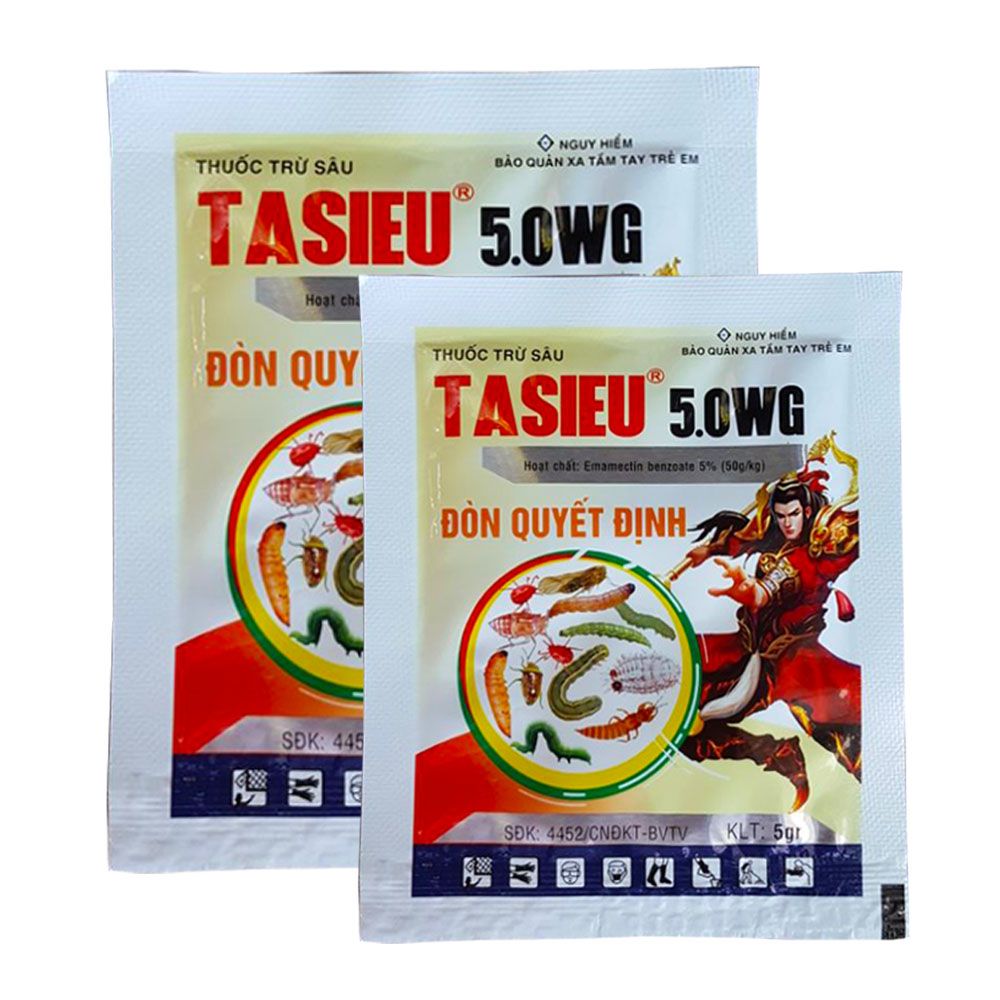 Set 5 gói TASIEU (gói 5gr) dạng cốm tiện dụng - Trừ sâu sinh học - chuyên trừ hết các loại sâu, rầy, bọ trĩ