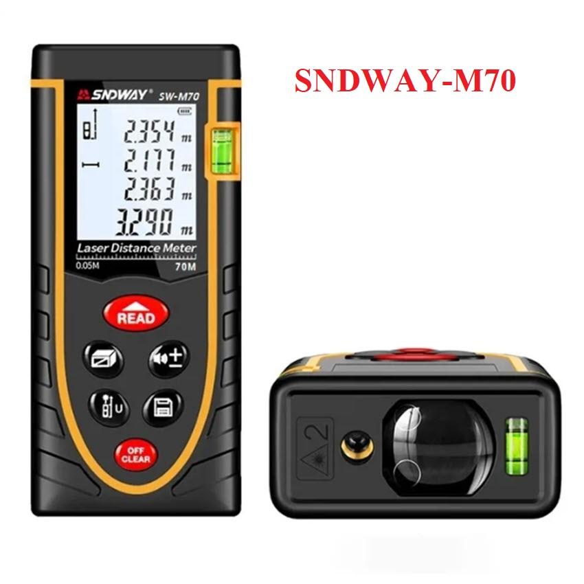 Thước đo khoảng cách, đo bằng tia laser – SNDWAY 70M – Đo đạc nhanh, chính xác, màn hình Led rõ nét, Tiêu chuẩn IP54