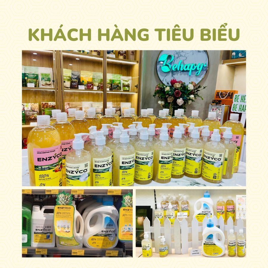 Gel rửa chén bát sinh học cho máy ENZYCO 850ml - Chiết xuất Bồ hòn và Enzyme Dứa