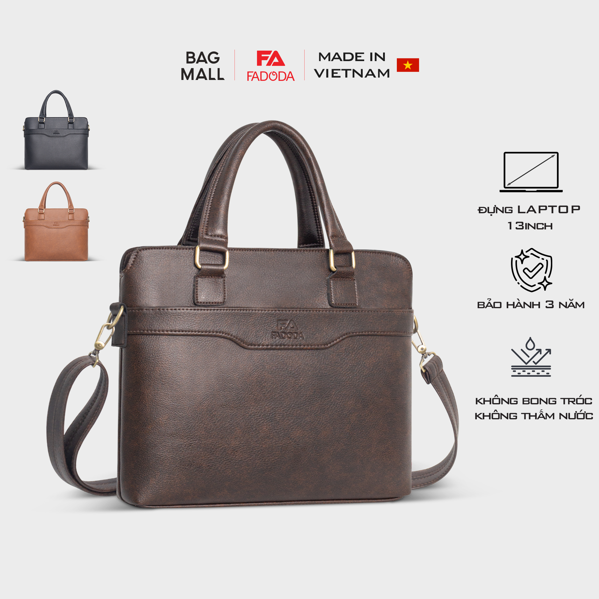 Cặp công sở thời trang unisex đa năng FADODA FCD305