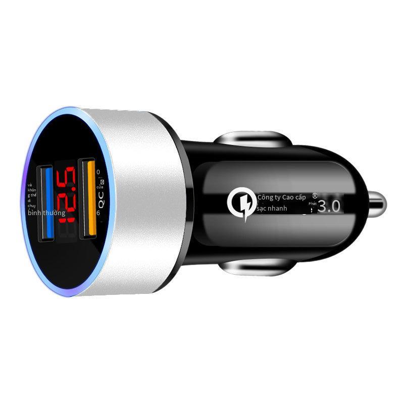 Bộ sạc xe hơi màn hình kỹ thuật số kiểu mới nhất Bộ sạc xe hơi PD Bộ sạc xe hơi kép USB QC3.0 sạc nhanh Bộ sạc xe hơi Type-c Đầu sạc nhanh PD