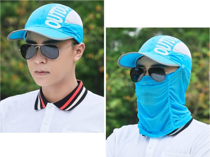 Nón chống nắng chống uv cho nam kèm khẩu trang 360 độ, mũ chống nắng nam cao cấp