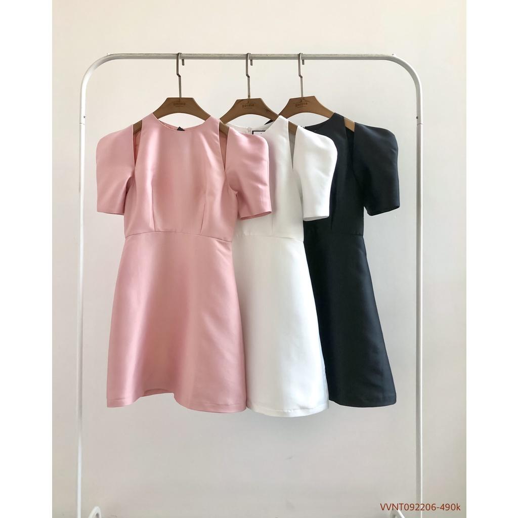 Váy nữ tay bồng khuyết 2 vai chân dáng a hàng thiết kế vvnt092206 by germe