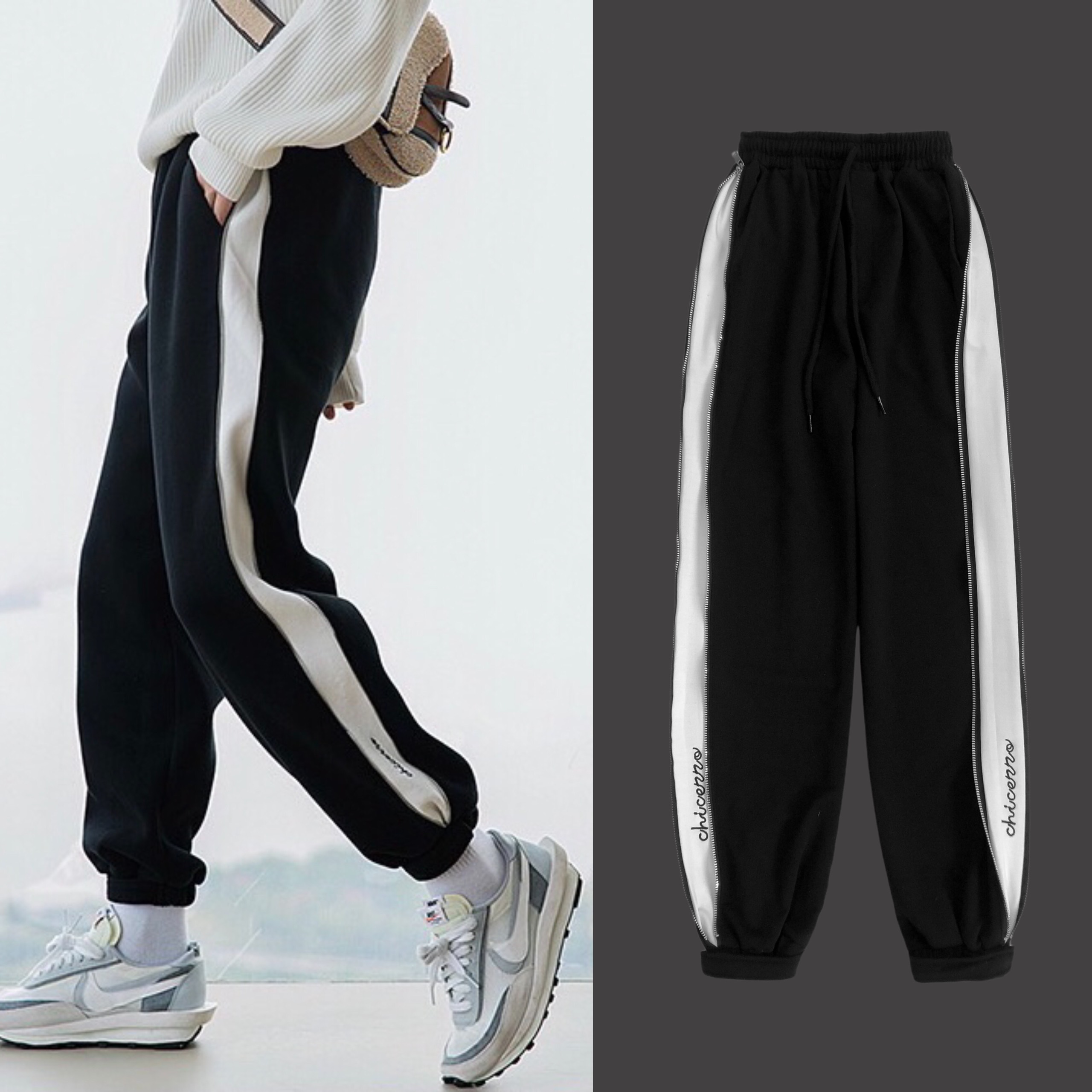 Quần Jogger Nam Nữ Có Bo CHIDO Ulzzang (Ảnh Thật)