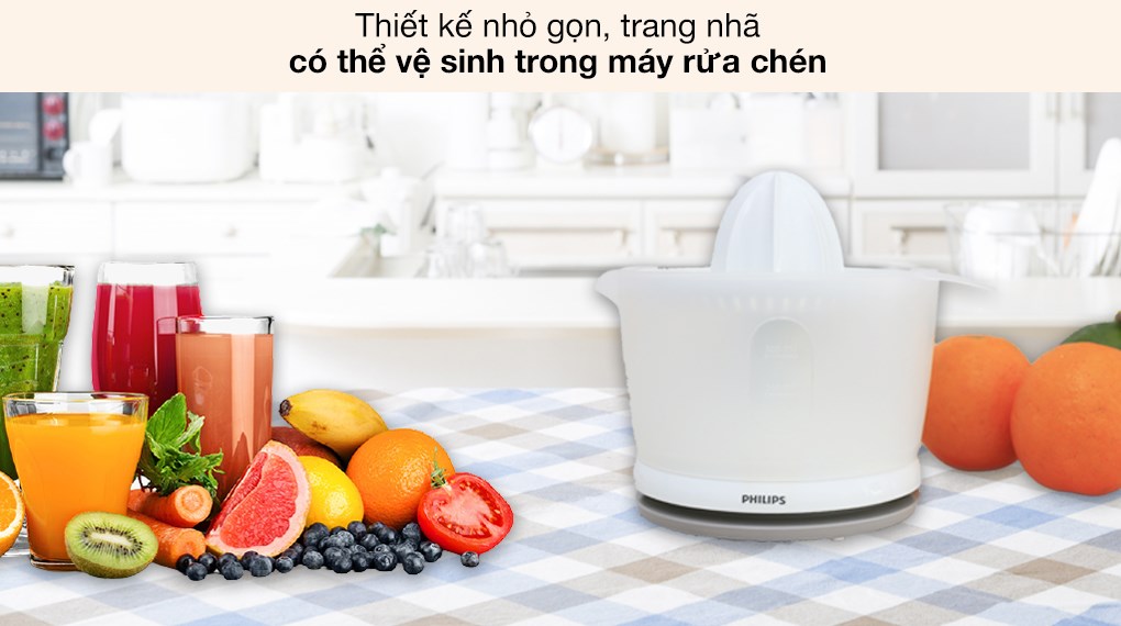 Máy vắt cam Philips HR2738/00 công suất 25W, bảo hành 24 tháng chính hãng - Hàng chính hãng