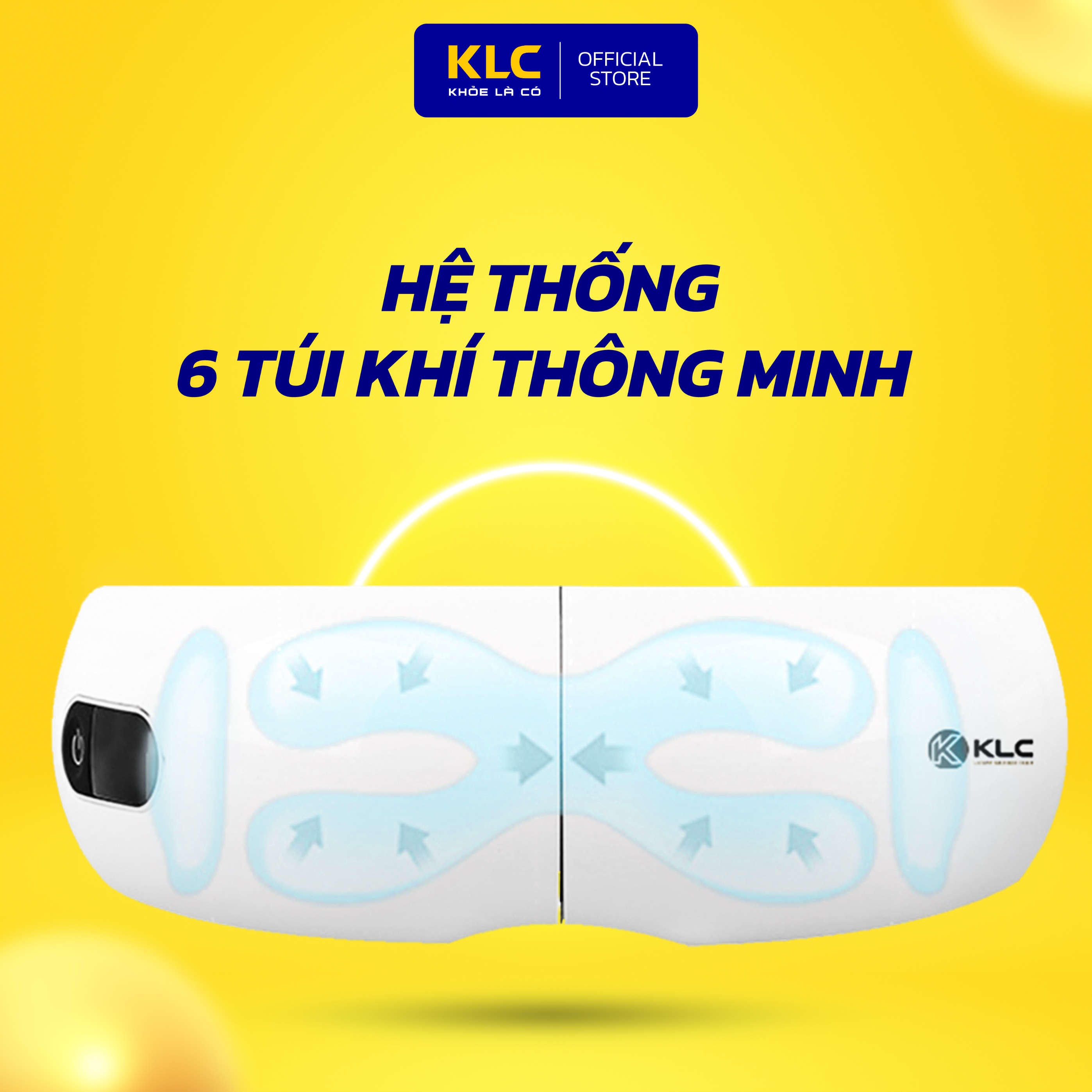 Máy Massage Mắt Cao Cấp KLC công nghệ nhiệt hồng ngoại, phát nhạc MP3, giúp dễ ngủ giảm stress