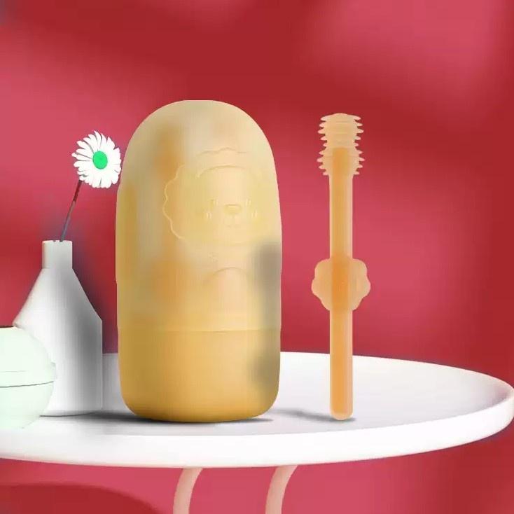 Bộ Bàn Chải Và Rơ Lưỡi Silicon Siêu Mềm Kichilachi