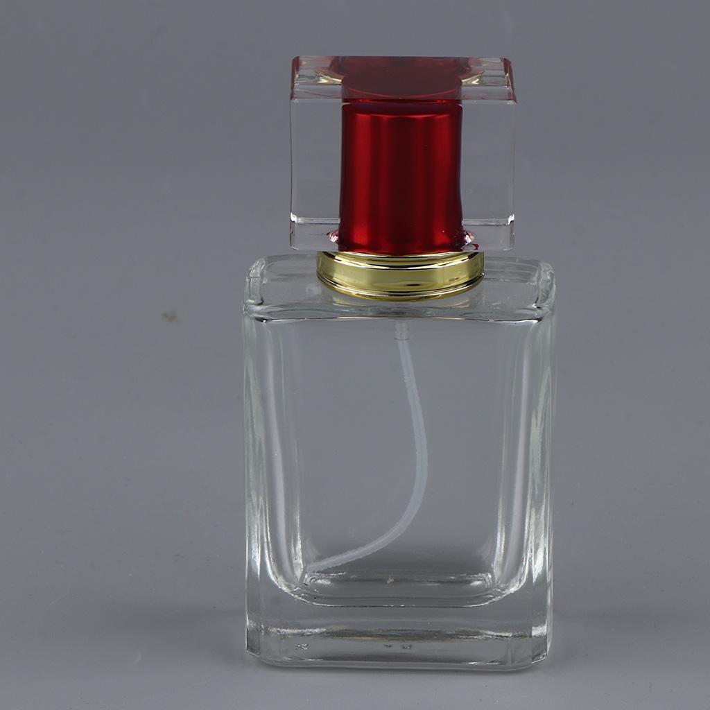 2pcs Empty Perfume Atomizer Sprayer Bottles w/ Black/Red for Travel 50ml