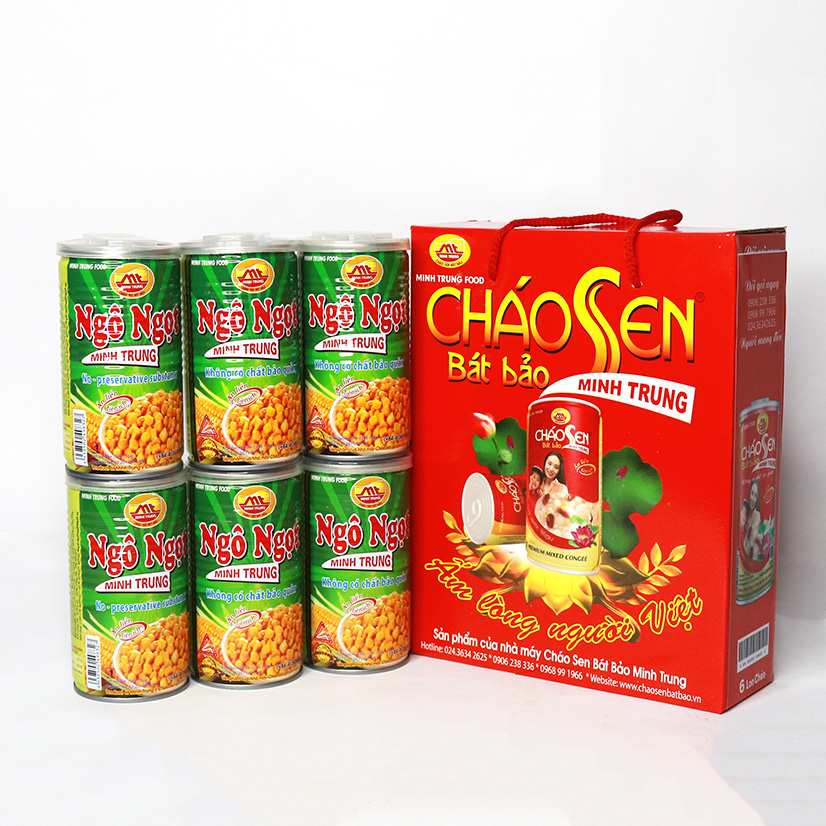 Ngô ngọt Minh Trung 320g (combo 6 lon - Ngô Ngọt 6)